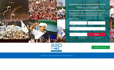 aamaadmiparty.org screenshot