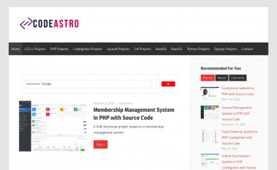 codeastro.com screenshot