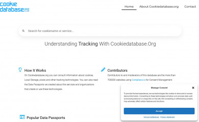 cookiedatabase.org screenshot