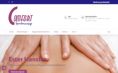 comfort-sportmassage.nl screenshot