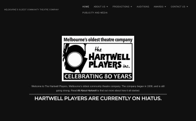hartwellplayers.org.au screenshot