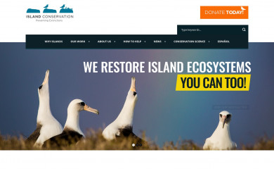islandconservation.org screenshot