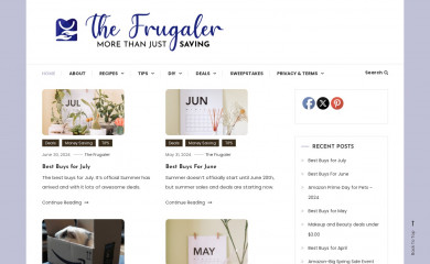 thefrugaler.com screenshot